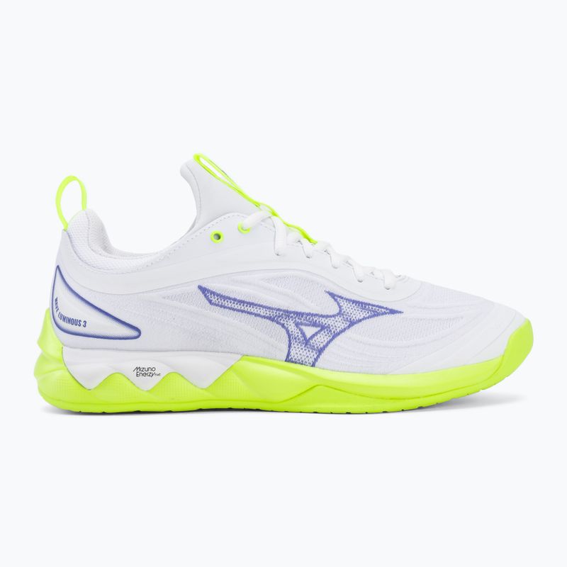Tinklinio bateliai Mizuno Wave Luminous 3 white/lightning yellow/dazzling blue 2