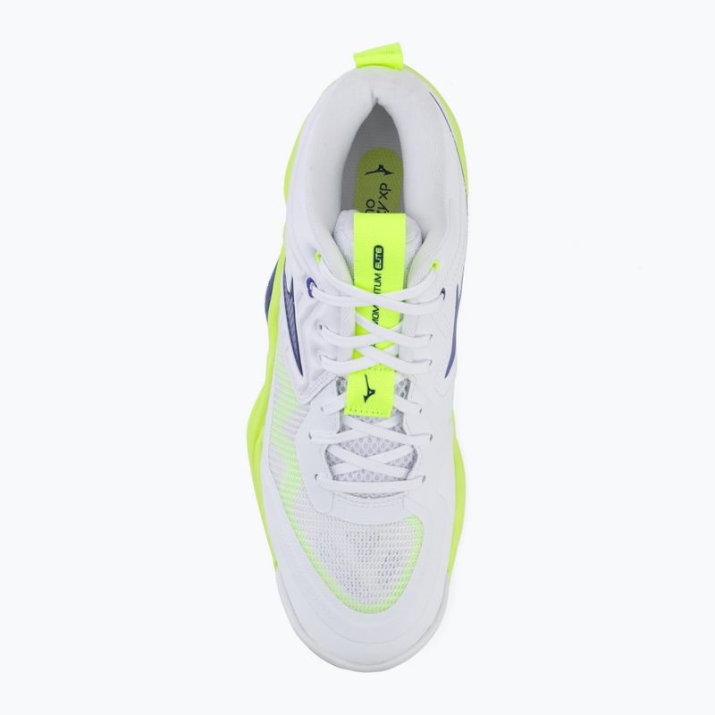 Tinklinio bateliai Mizuno Wave Momentum Elite Mid white/lightning yellow/dazzling blue 5