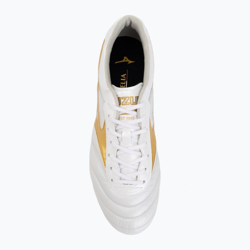 Futbolo batai Mizuno Morelia II Elite FG White/Football Gold/Galaxy Silver 5