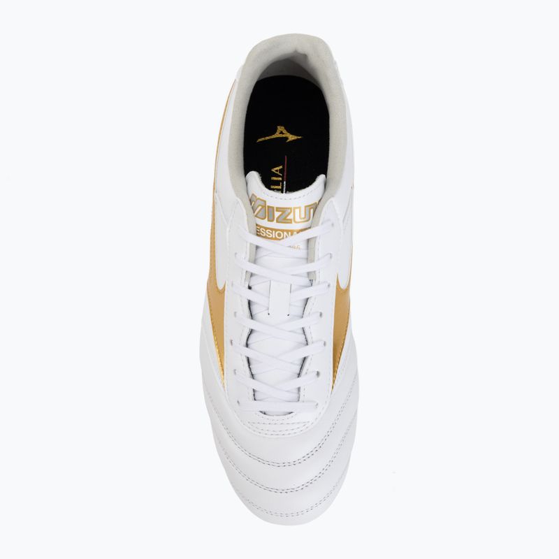 Futbolo bateliai Mizuno Morelia II Pro FG white/football gold/galaxy silver 5