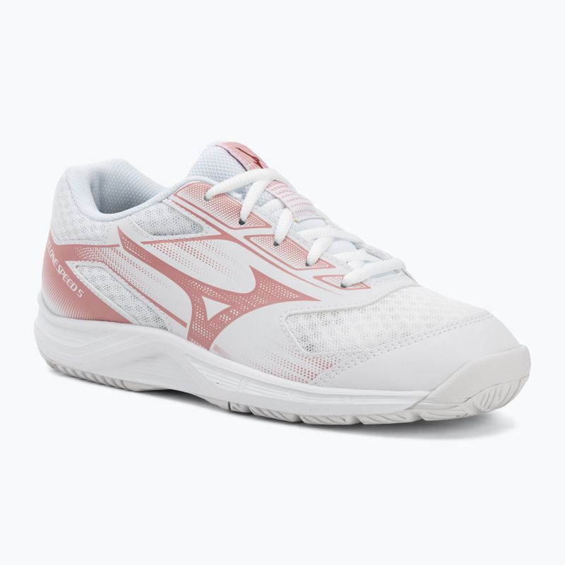 Moteriški tinklinio bateliai Mizuno Cyclone Speed 5 white/rose elegance/lava falls