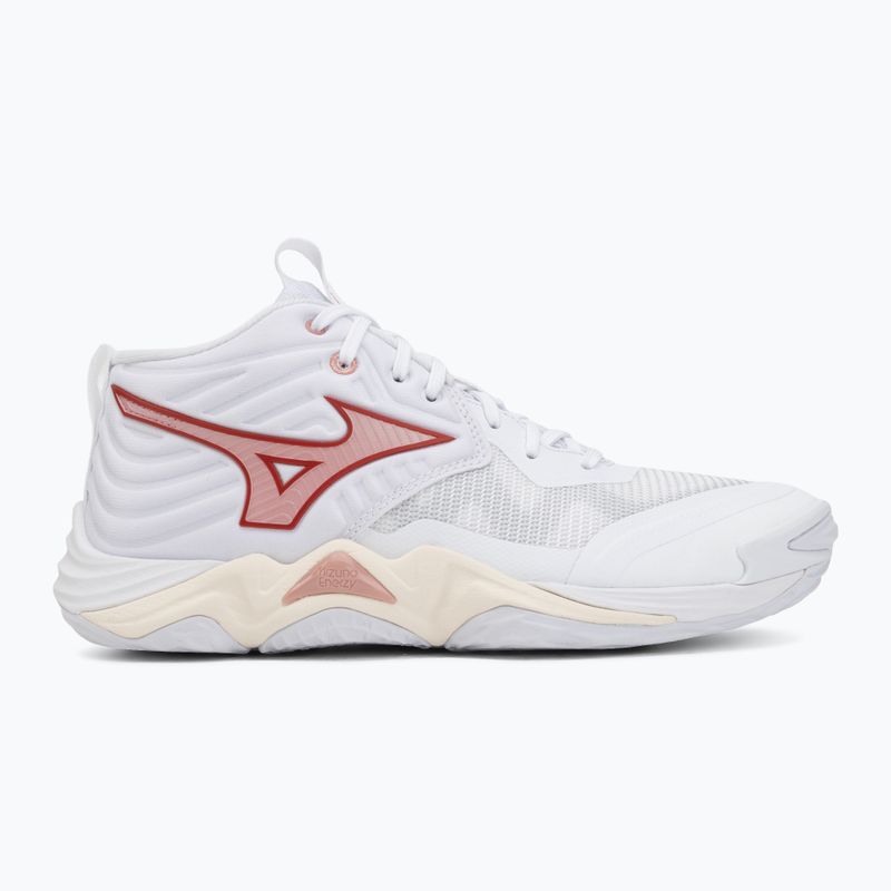 Moteriški tinklinio bateliai Mizuno Wave Momentum Elite Mid white/rose elegance/lava falls 2
