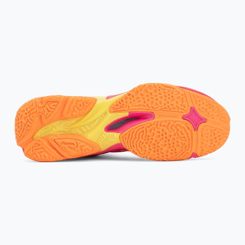 Tinklinio bateliai Mizuno Wave Lightning Elite Mid pink tetra/fortune yellow/light 4