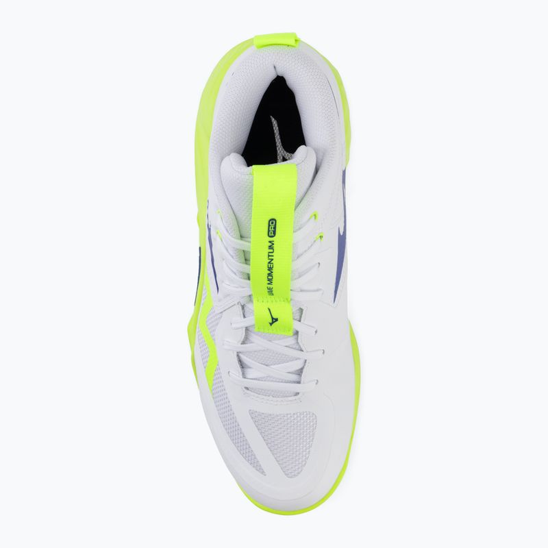 Tinklinio bateliai Mizuno Wave Momentum Pro Mid white/lightning yellow/dazzling blue 5