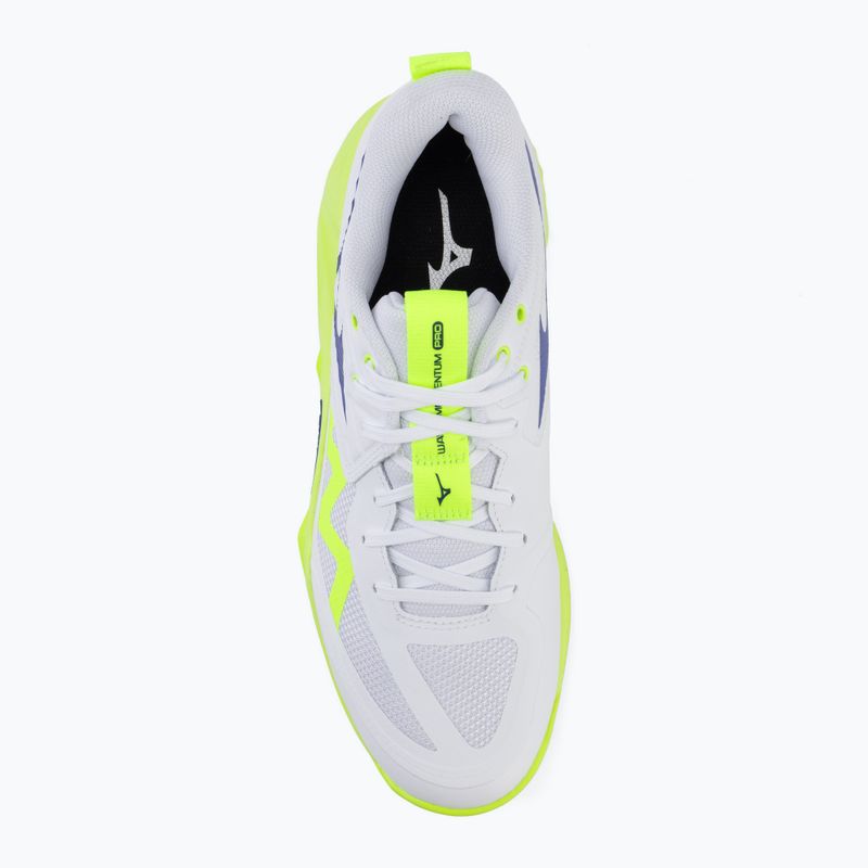 Tinklinio bateliai Mizuno Wave Momentum Pro white/lightning yellow/dazzling blue 5
