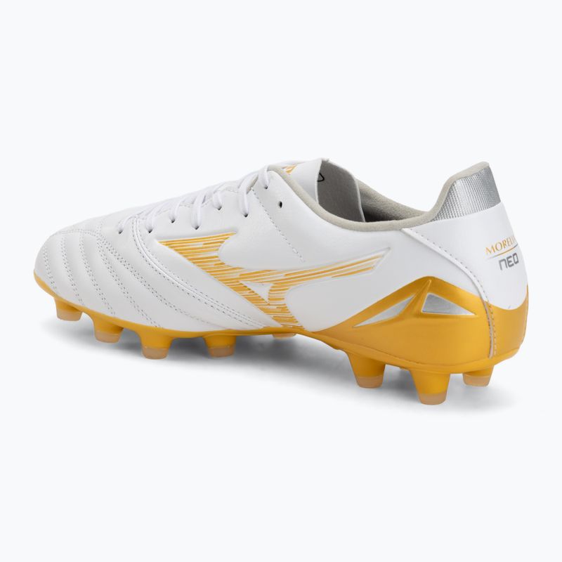 Futbolo bateliai Mizuno Morelia Neo IV Pro FG white/mp gold/cool gray 3c 3