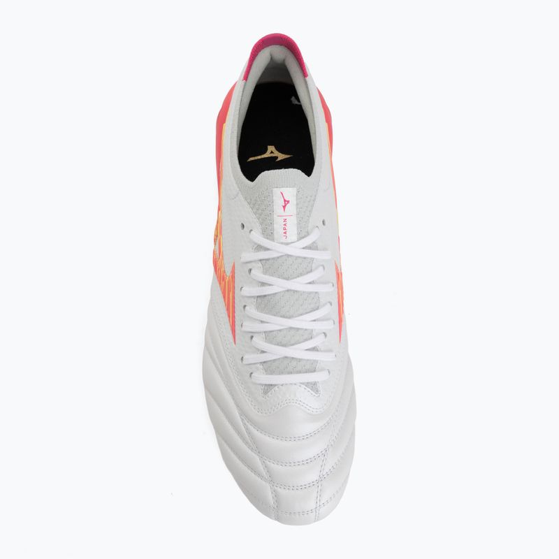 Futbolo bateliai Mizuno Morelia Neo IV Beta Japan FG white/pink tetra/fuchsia purple 5