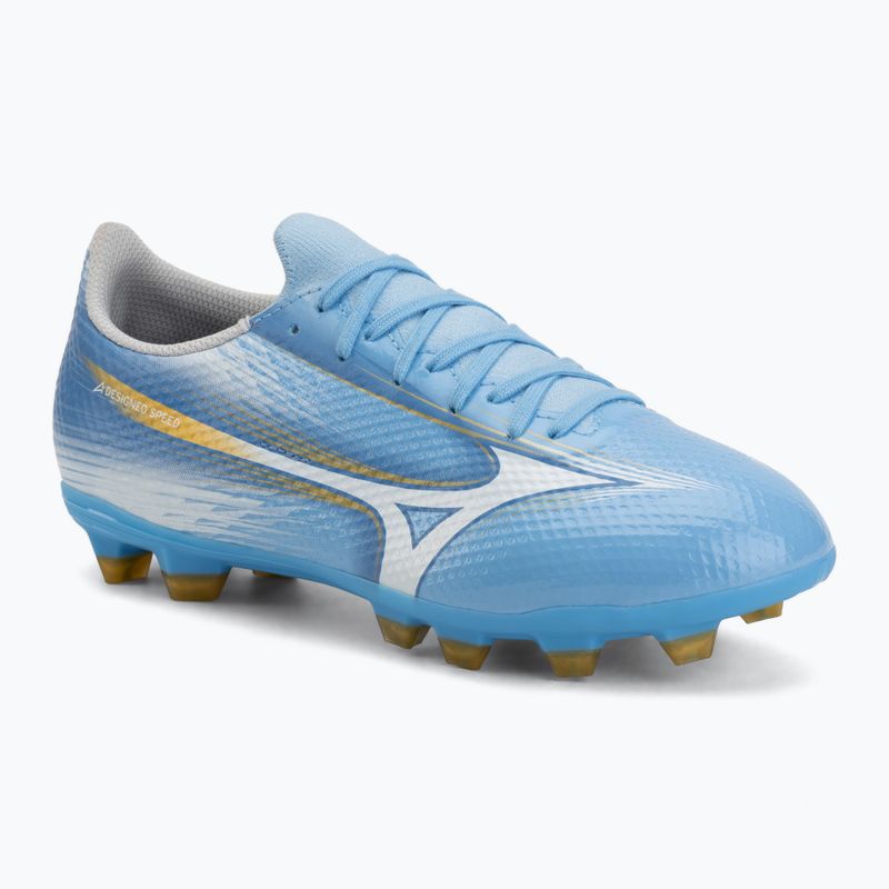 Vaikiški futbolo batai Mizuno Alfa III Select Jr FG sky blue/white