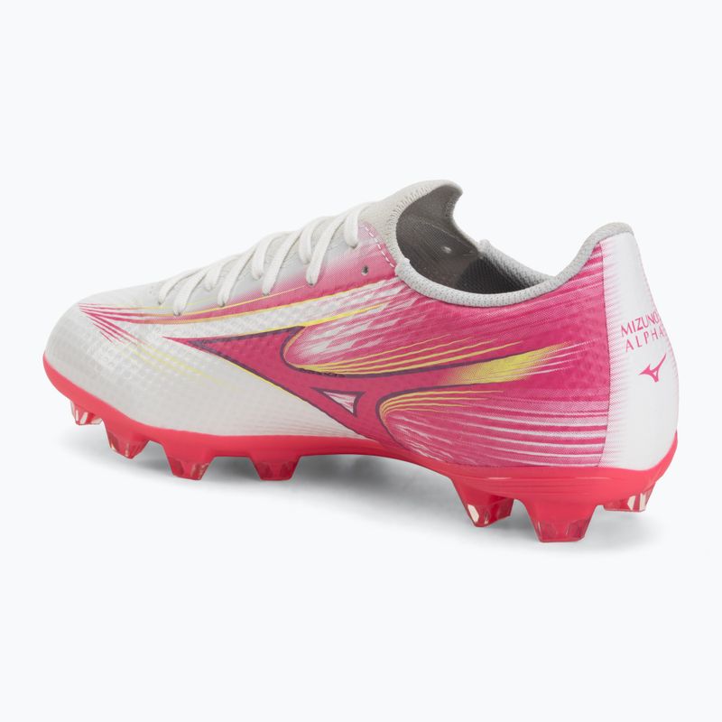 Vaikiški futbolo batai Mizuno Alfa III Select Jr FG white/fuchsia purple 3