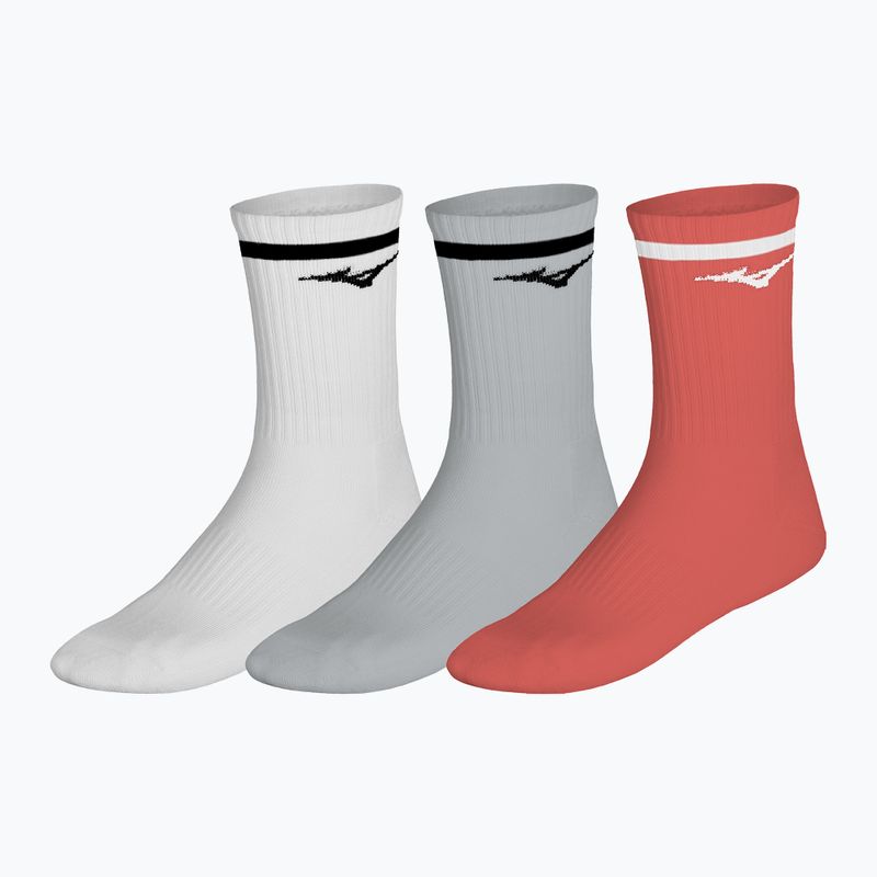Kojinės Mizuno Training With Line white/cloudspace/lava orange 8