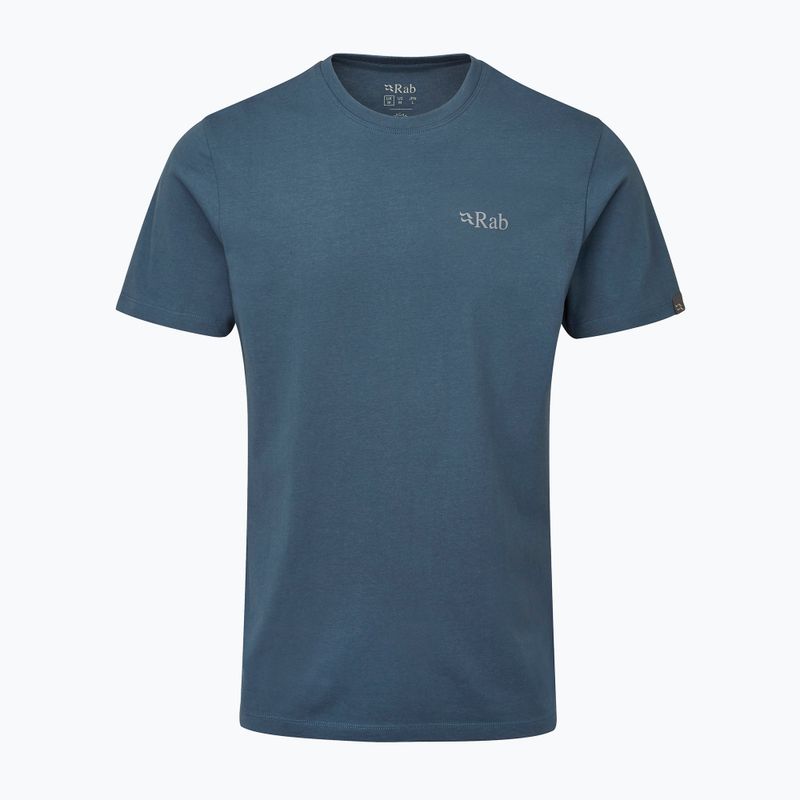 Rab Stance Mountain Peak vyriški trekingo marškinėliai mėlyni QCB-66 4