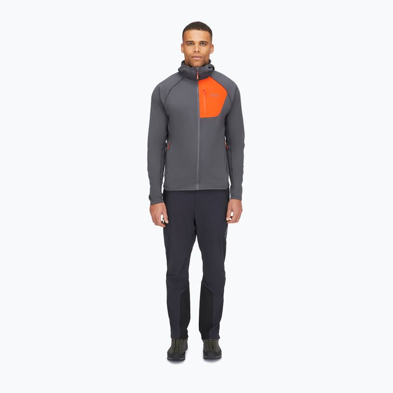 Vyriškas džemperis Rab Superflux Hoody graphene/firecracker 4