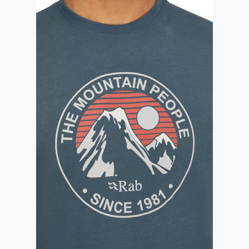 Vyriški marškinėliai Rab Stance Alpine Peak orion blue 5