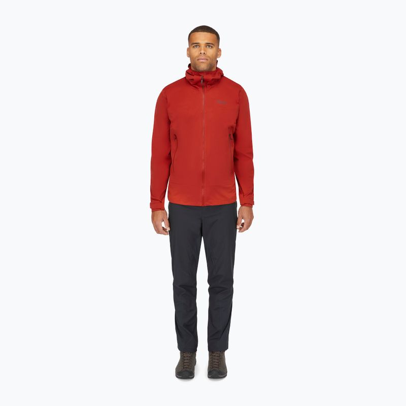 Vyriška lietaus striukė Rab Kinetic 2.0 tuscan red 2