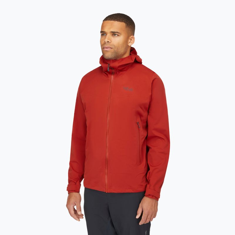 Vyriška lietaus striukė Rab Kinetic 2.0 tuscan red 4