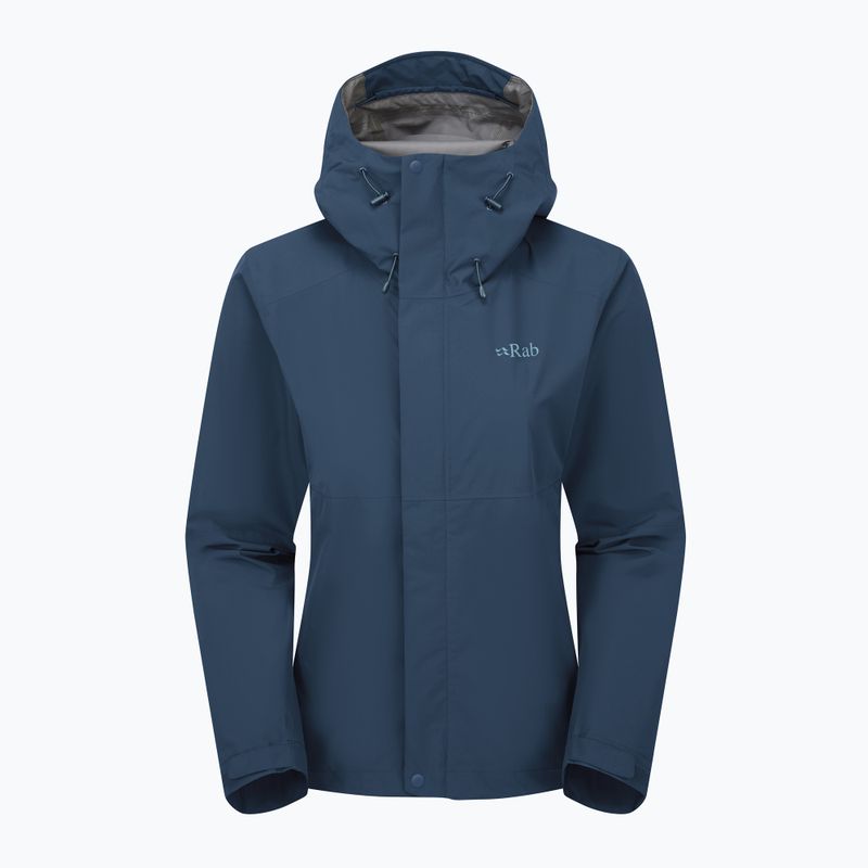Moteriška striukė nuo lietaus Rab Downpour tempest blue