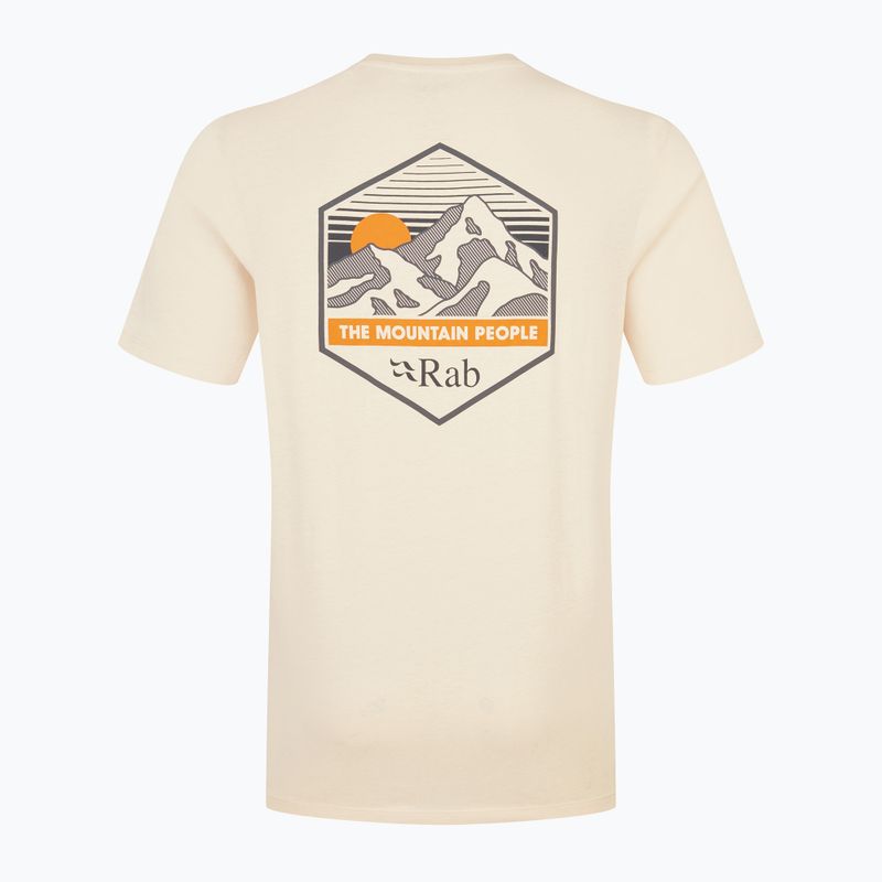 Vyriški marškinėliai Rab Stance Mountain Peak ecru 2
