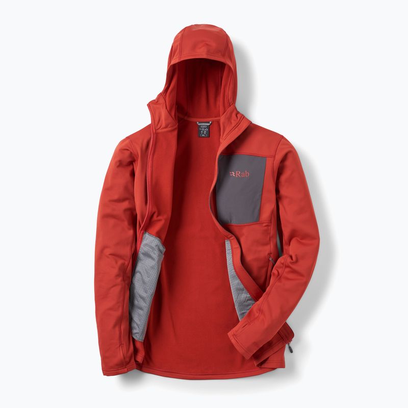 Vyriškas džemperis Rab Superflux Hoody tuscan red 2
