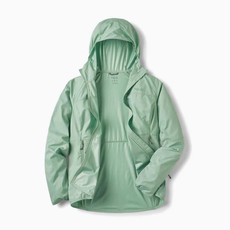 Moteriška vėjui atspari striukė Rab Windgather Hoody fig green 3