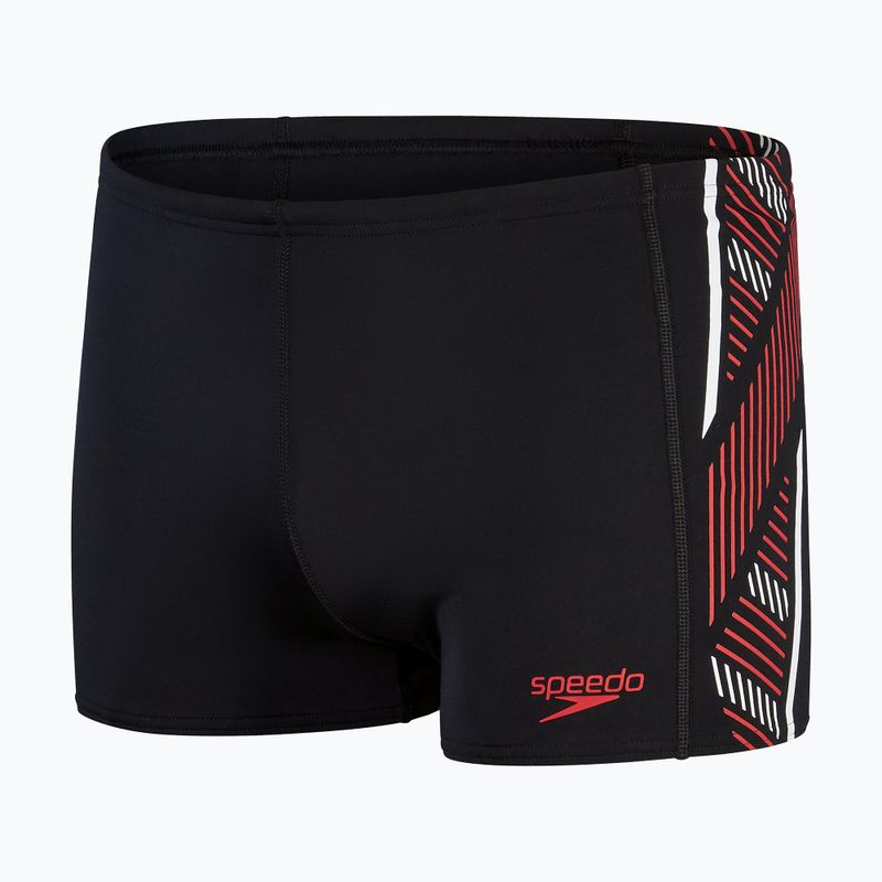 Vyriški Speedo Tech Panel Aquashort maudymosi bokseriai juodai raudoni 8-00303514539 4
