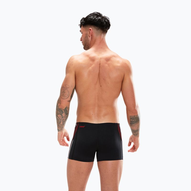 Vyriški Speedo Tech Panel Aquashort maudymosi bokseriai juodai raudoni 8-00303514539 6