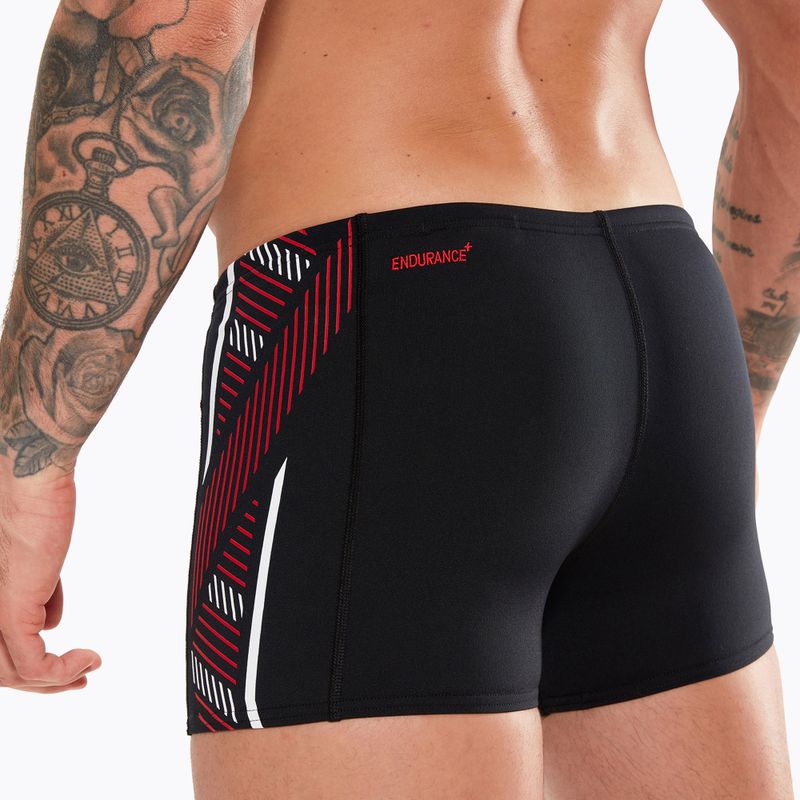 Vyriški Speedo Tech Panel Aquashort maudymosi bokseriai juodai raudoni 8-00303514539 8