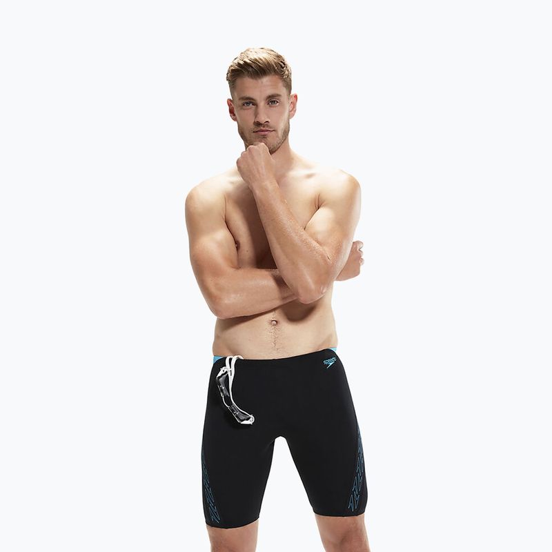 Speedo vyriški Hyper Boom Splice Jammer maudymosi kostiumėliai juodi 8-00303815147 5