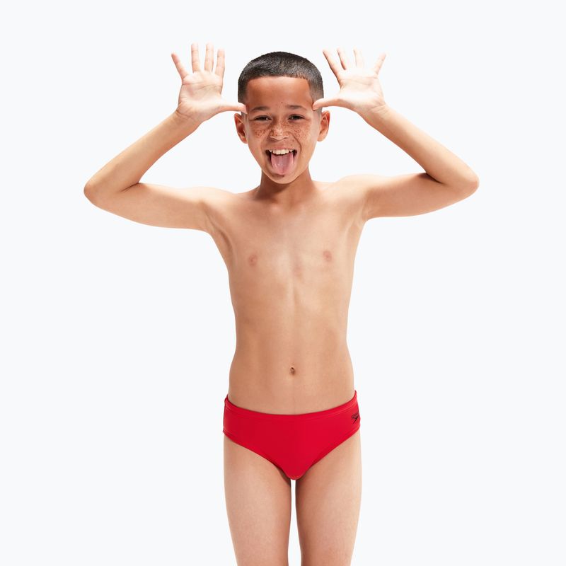 Speedo Logo Brief vaikiškos maudymosi kelnaitės raudonos spalvos 8-00314914374 4