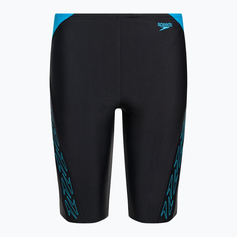 Speedo Hyper Boom Logo Splice Vaikų plaukimo marškinėliai Black 8-00315215176