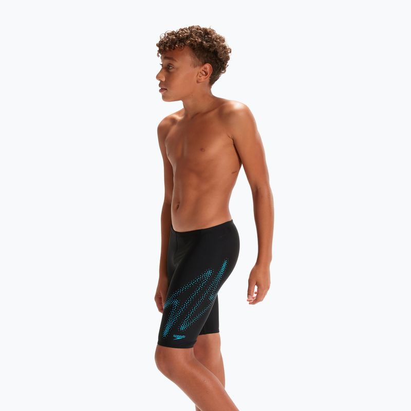 Speedo Hyper Boom logotipas Vaikų plaukimo marškinėliai juodi 8-00315515182 6