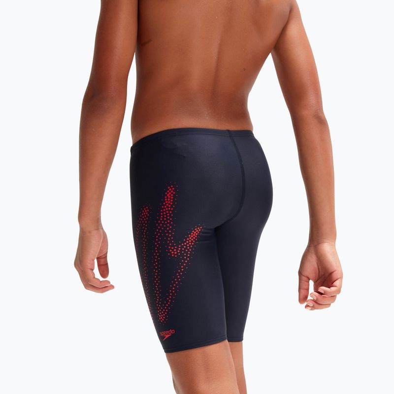 Speedo Hyper Boom Logo Placement Vaikų plaukimo marškinėliai tamsiai mėlyni 8-00315515183 7