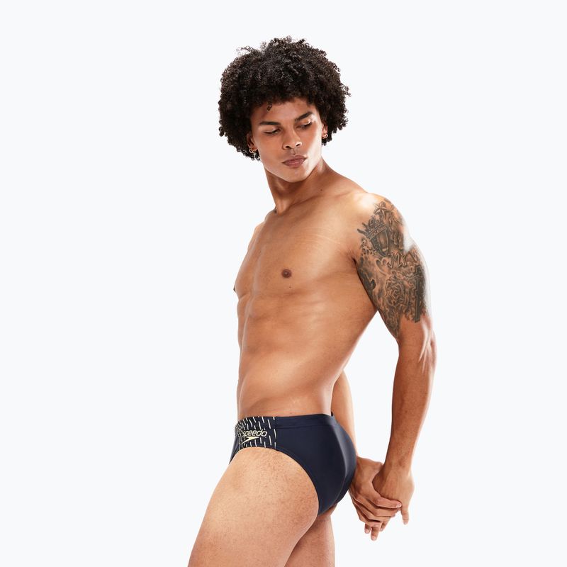 Vyriškos maudymosi kelnaitės Speedo Medley Logo 7 cm Brief tamsiai mėlynos 8-0973906873 6