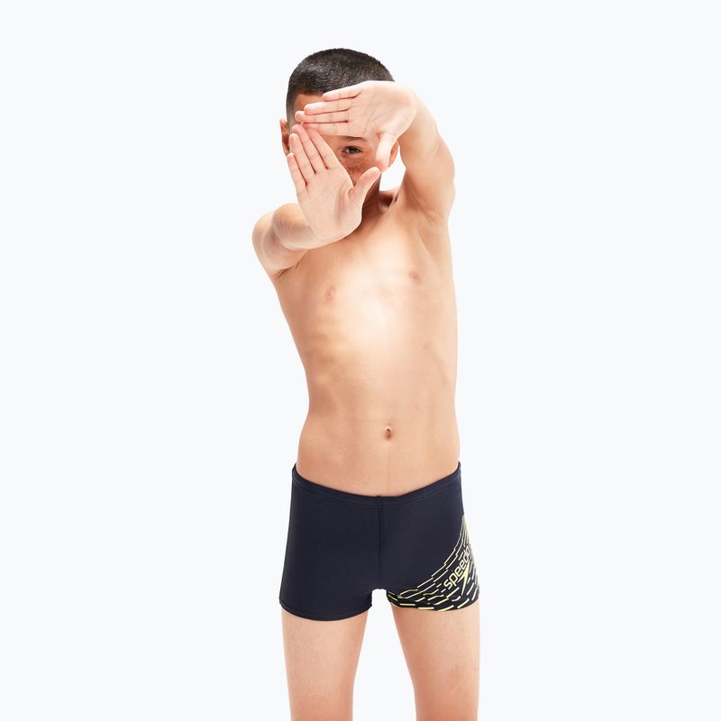Speedo Medley Logo Aquashort vaikiškos maudymosi kelnės tamsiai mėlynos 8-1241006864 5