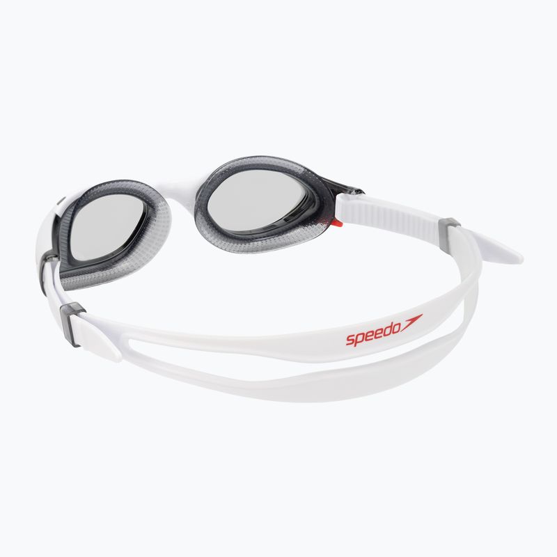 Speedo Biofuse 2.0 balti/raudoni/šviesiai dūminiai plaukimo akiniai 8-00233214500 4