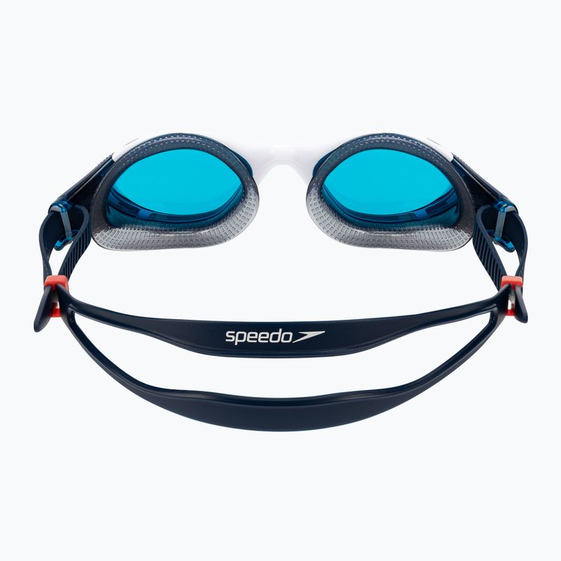 Speedo Biofuse 2.0 ammonite mėlyni/balti/raudoni/mėlyni plaukimo akiniai 8-00233214502 5