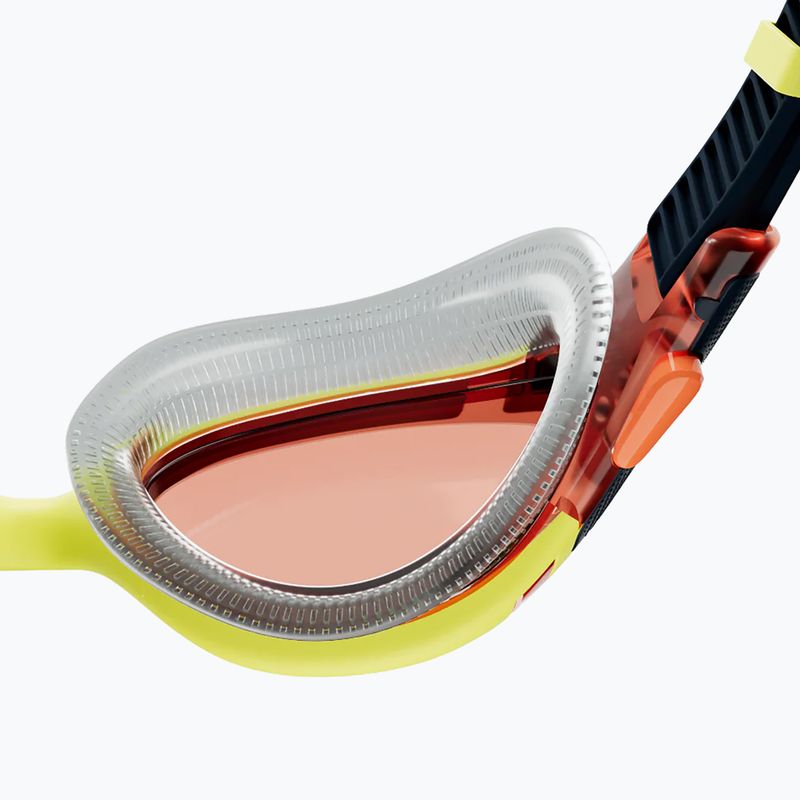 Speedo Biofuse 2.0 tikri tamsiai mėlyni/žydriai oranžiniai plaukimo akiniai 8-00233214507 6