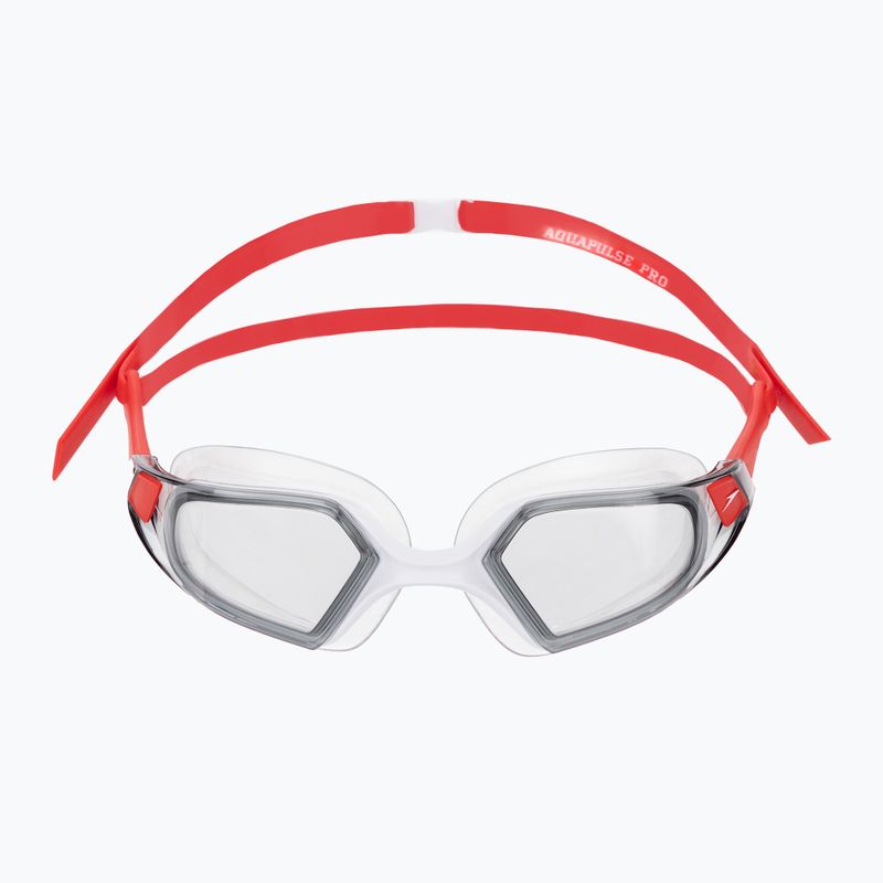 "Speedo Aquapulse Pro" raudoni/balti plaukimo akiniai 2