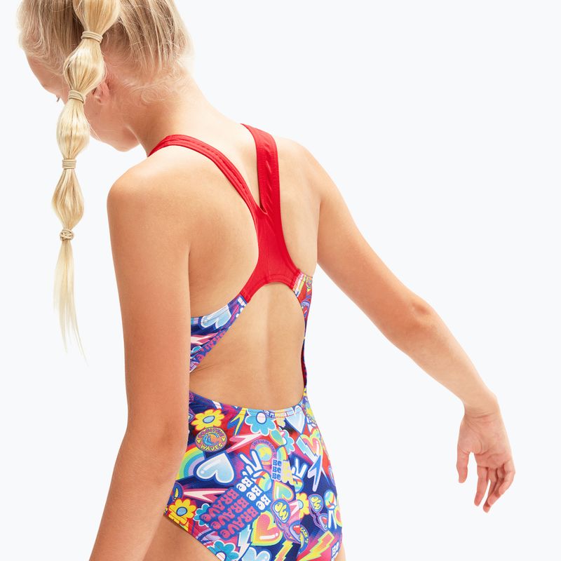 Speedo Digital Allover Splashback mėlynos/raudonos spalvos vientisas vaikiškas maudymosi kostiumėlis 8-00262314742 8