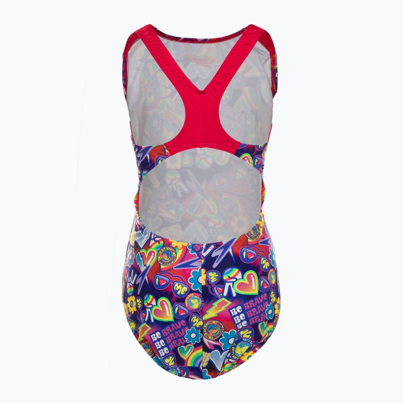 Speedo Digital Allover Splashback mėlynos/raudonos spalvos vientisas vaikiškas maudymosi kostiumėlis 8-00262314742 2