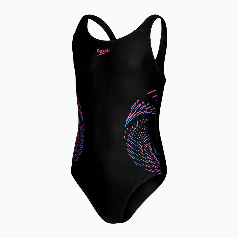 Speedo Plastisol Placement Muscleback vaikiškas vientisas maudymosi kostiumėlis juodas 8-0832414379 3