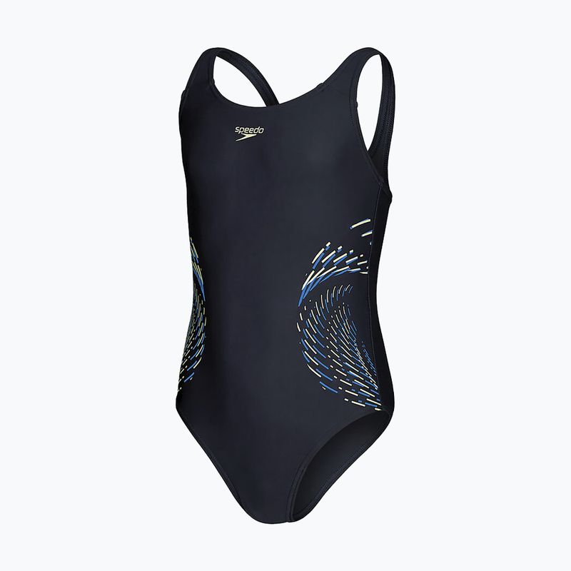 Speedo Plastisol Placement Muscleback vaikiškas vientisas maudymosi kostiumėlis juodas 8-0832414380 3