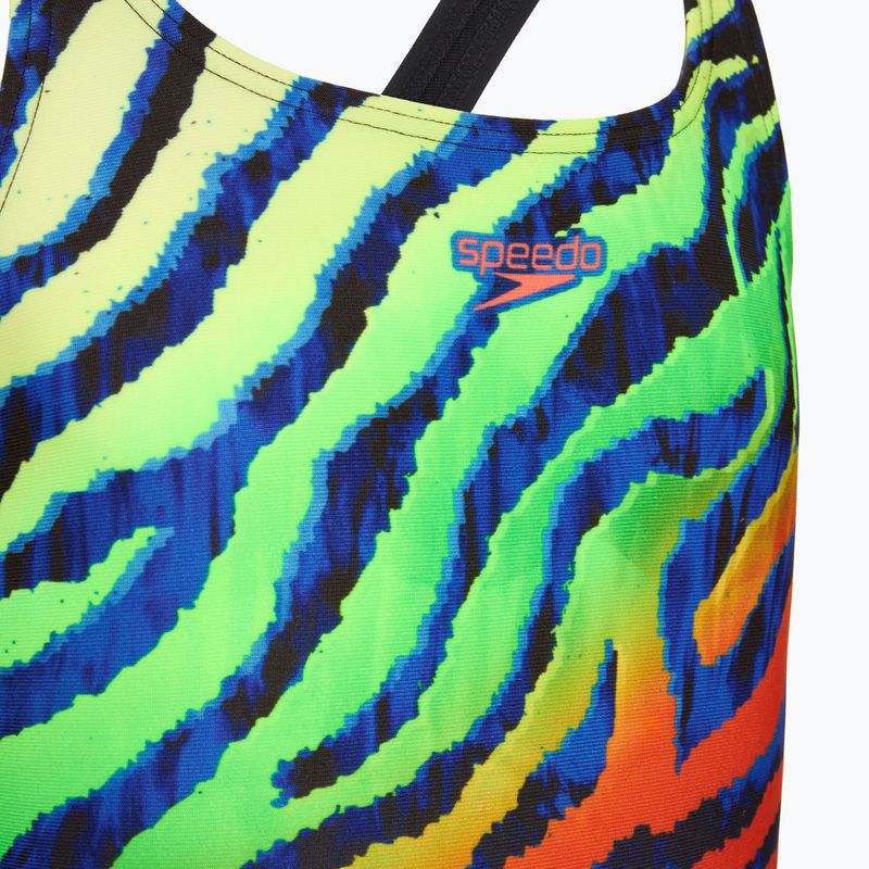 Vaikiškas vientisas plaukimo kostiumėlis Speedo Digital Placement Medalist blue/green 3