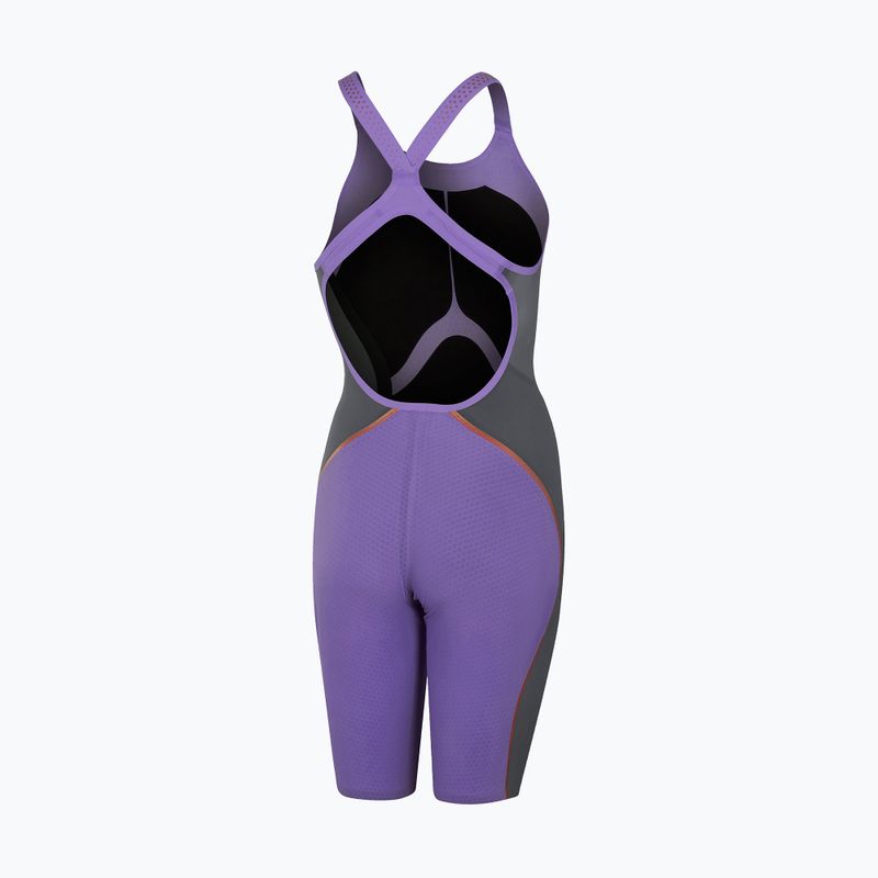 Speedo Fastskin LZR Pure Intent Openback Kneeskin moteriškas vientisas maudymosi kostiumėlis violetinės spalvos 8-11974H545 2