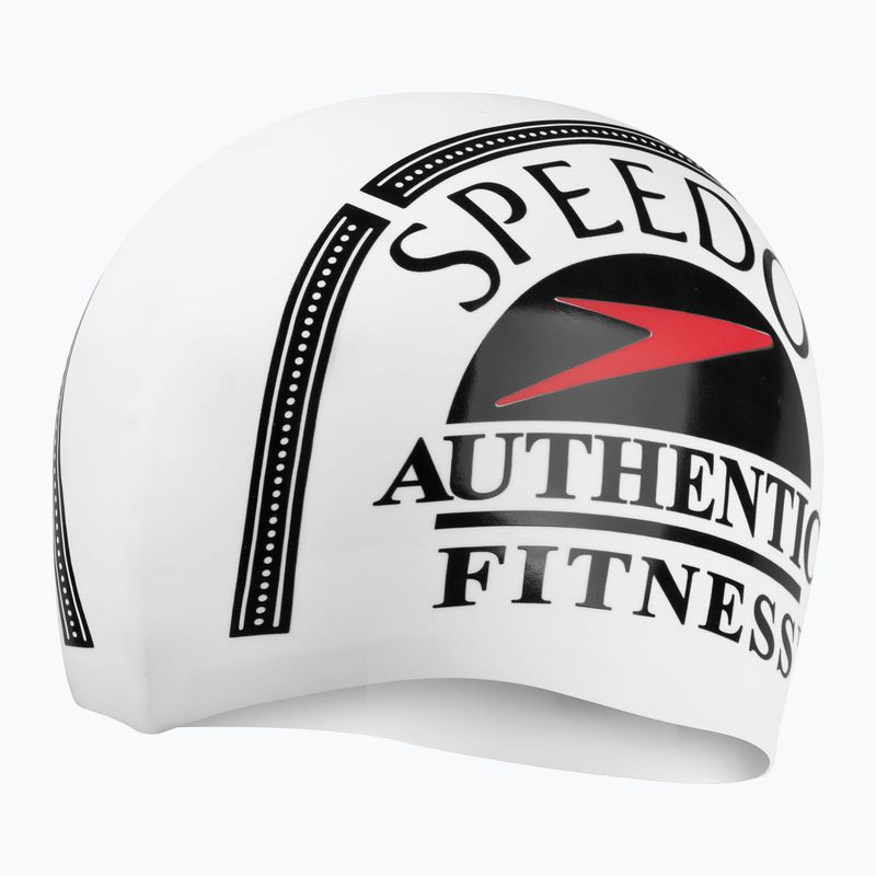 Speedo spausdinta silikoninė plaukimo kepurė balta 8-0838514630 2