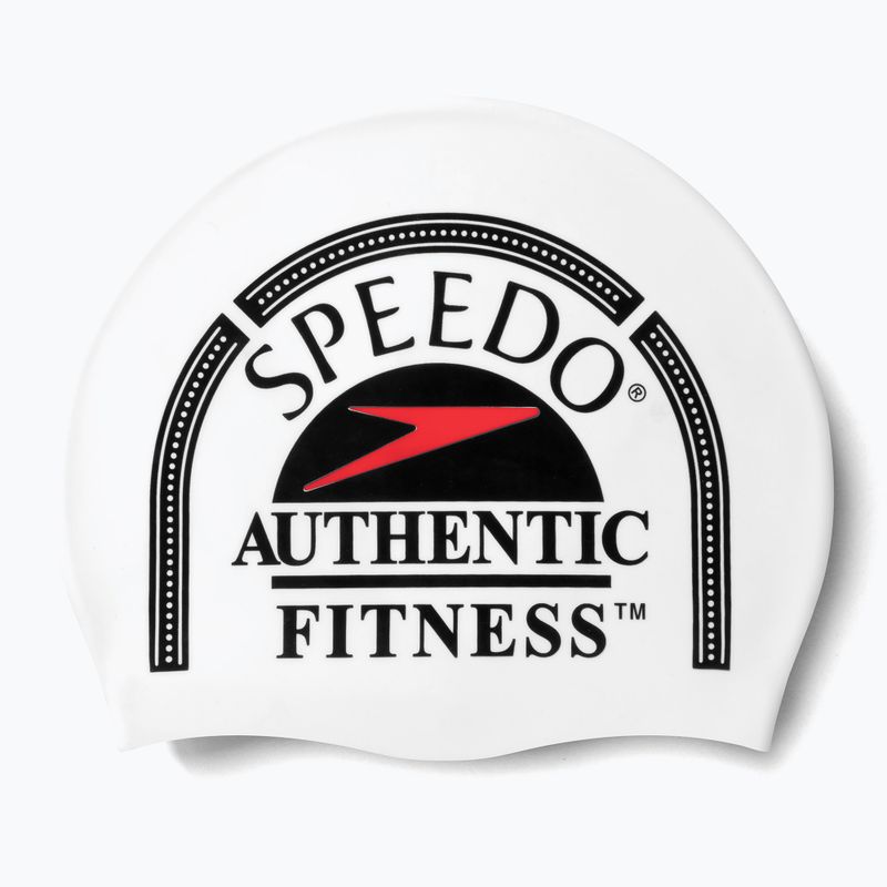 Speedo spausdinta silikoninė plaukimo kepurė balta 8-0838514630 3