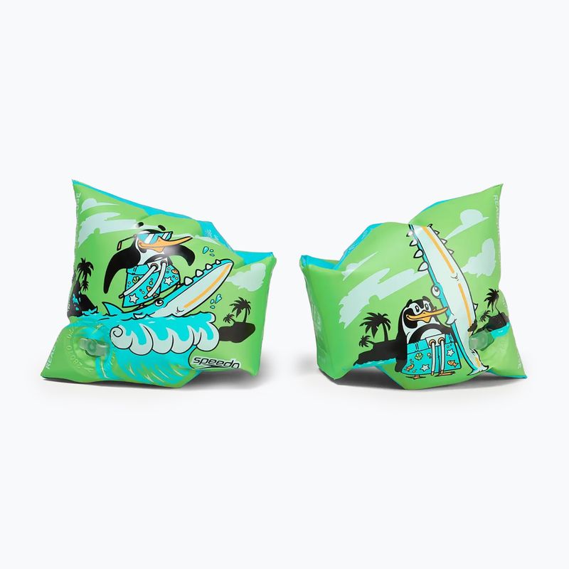 Vaikiškos plaukimo rankovės Speedo Character Printed Armbands chima azure blue/fluro green