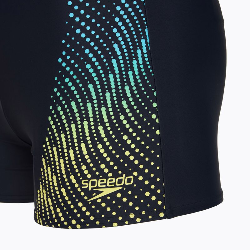 Vyriškos plaukimo trumpikės Speedo Placement Aquashort blue/yellow 3