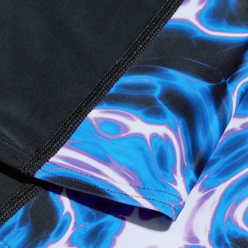 Vyriškos Speedo Allover Digi V-Cut maudymosi kelnės juodos/mėlynos spalvos 7