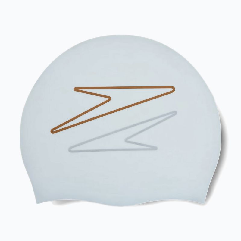 Plaukimo kepuraitė Speedo Printed Silicone white/gold/silver