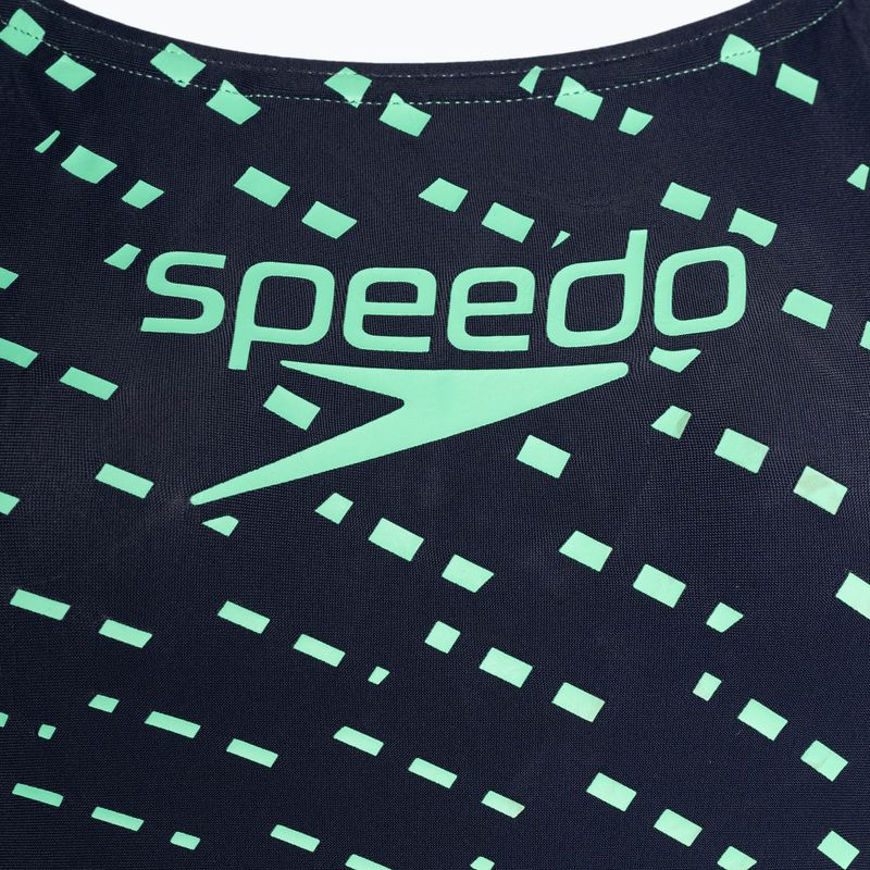 Speedo Medley Logo 1 Piece moteriškas maudymosi kostiumėlis navy/green 3